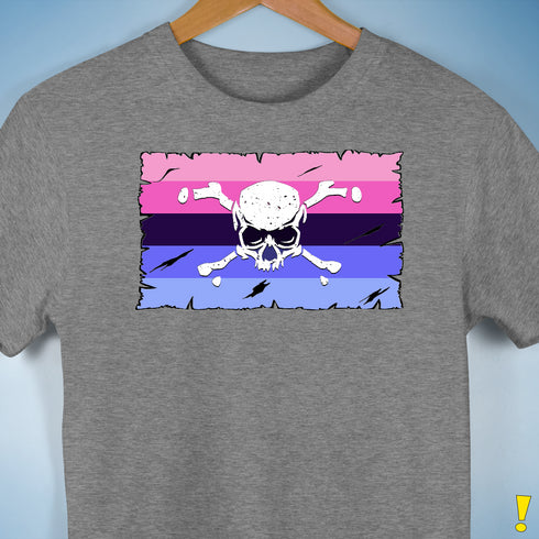 Omnisexual Pride Pirate Flag Premium Unisex T-Shirt - Grey Heather